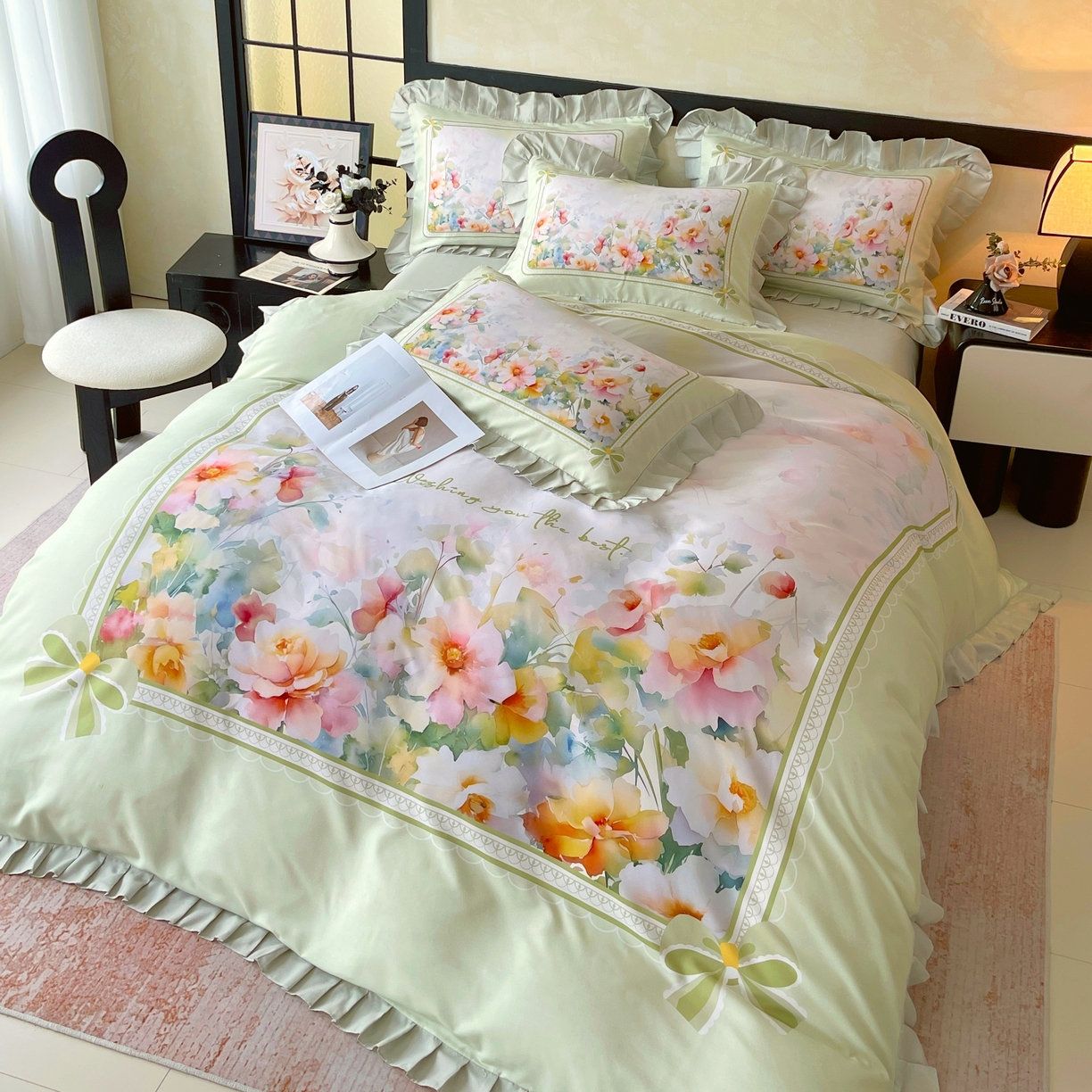 91家纺网 家纺一手货源 找家纺 （总）大麦乐田 2025新款加厚磨毛植物羊绒韩版四件套