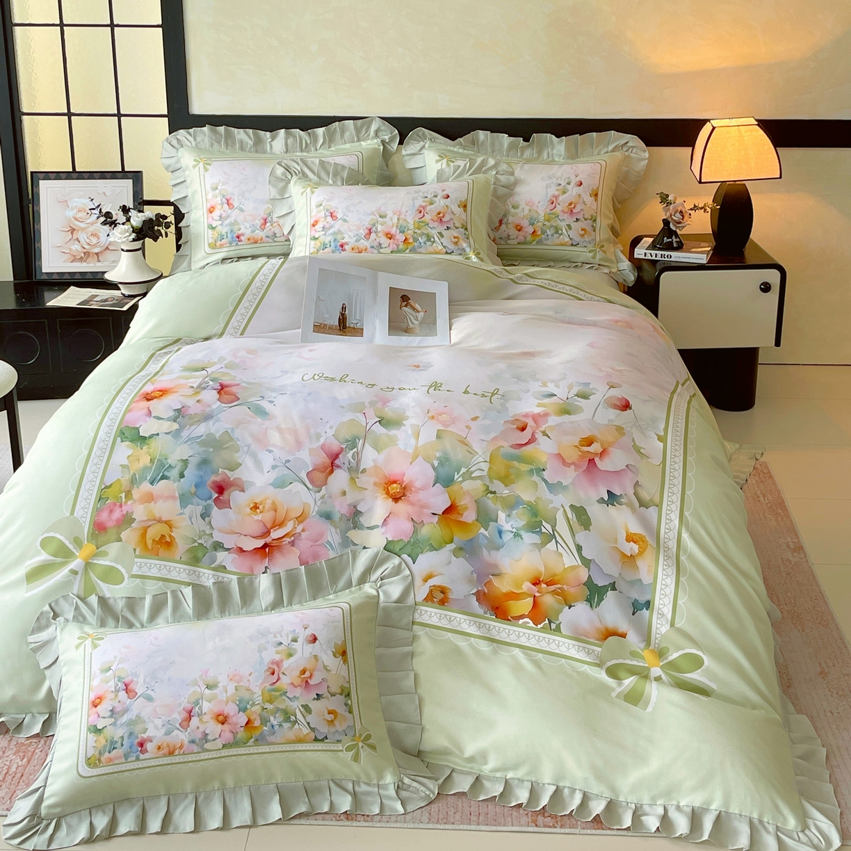 91家纺网 家纺一手货源 找家纺 （总）大麦乐田 2025新款加厚磨毛植物羊绒韩版四件套