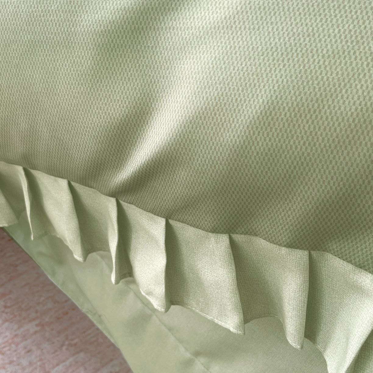 91家纺网 家纺一手货源 找家纺 大麦乐田 2025新款加厚磨毛植物羊绒韩版四件套 法式浪漫 绿