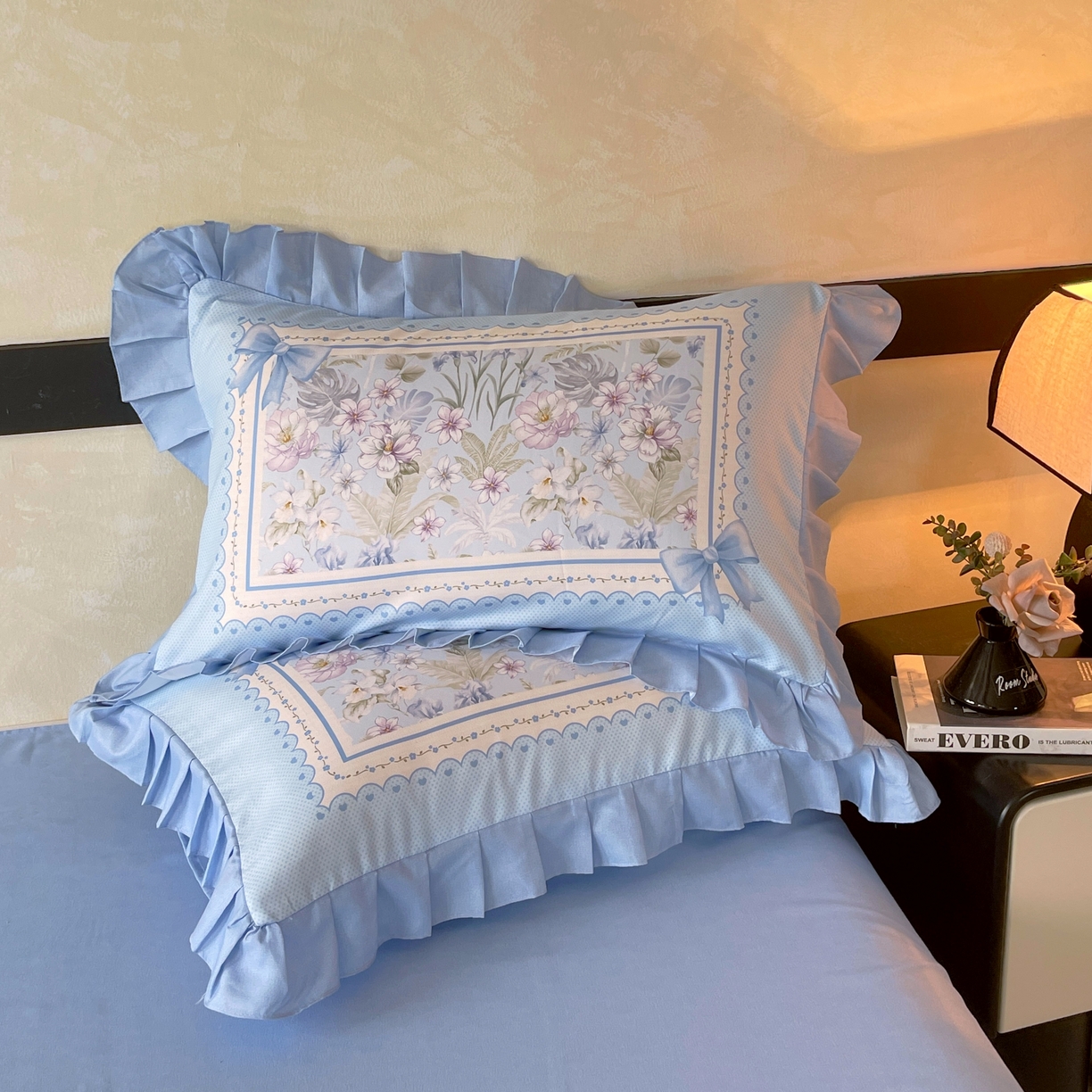 91家纺网 家纺一手货源 找家纺 大麦乐田 2025新款加厚磨毛植物羊绒韩版四件套 甜蜜佳人 兰