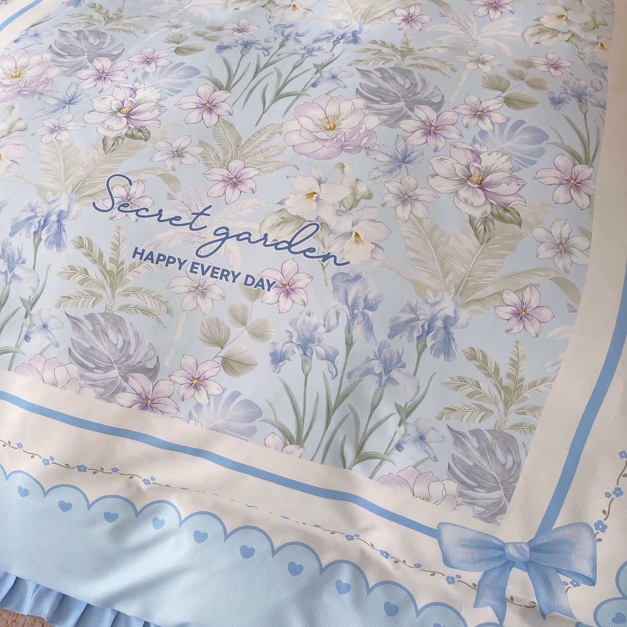 91家纺网 家纺一手货源 找家纺 大麦乐田 2025新款加厚磨毛植物羊绒韩版四件套 甜蜜佳人 兰