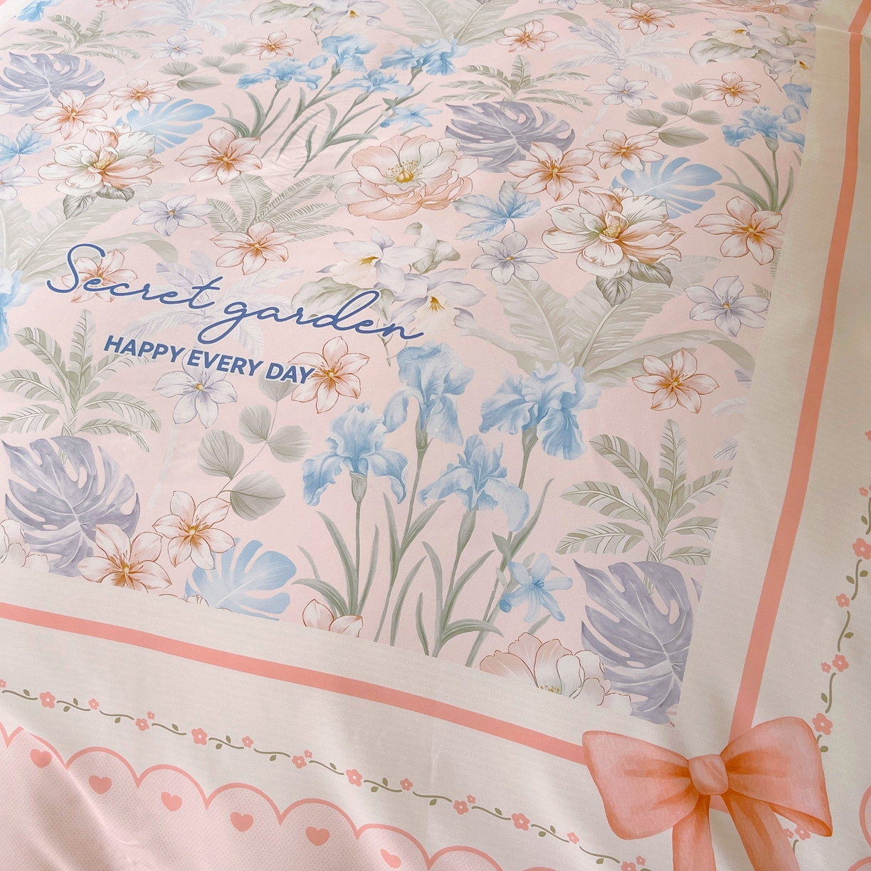 91家纺网 家纺一手货源 找家纺 大麦乐田 2025新款加厚磨毛植物羊绒韩版四件套 甜蜜佳人 玉