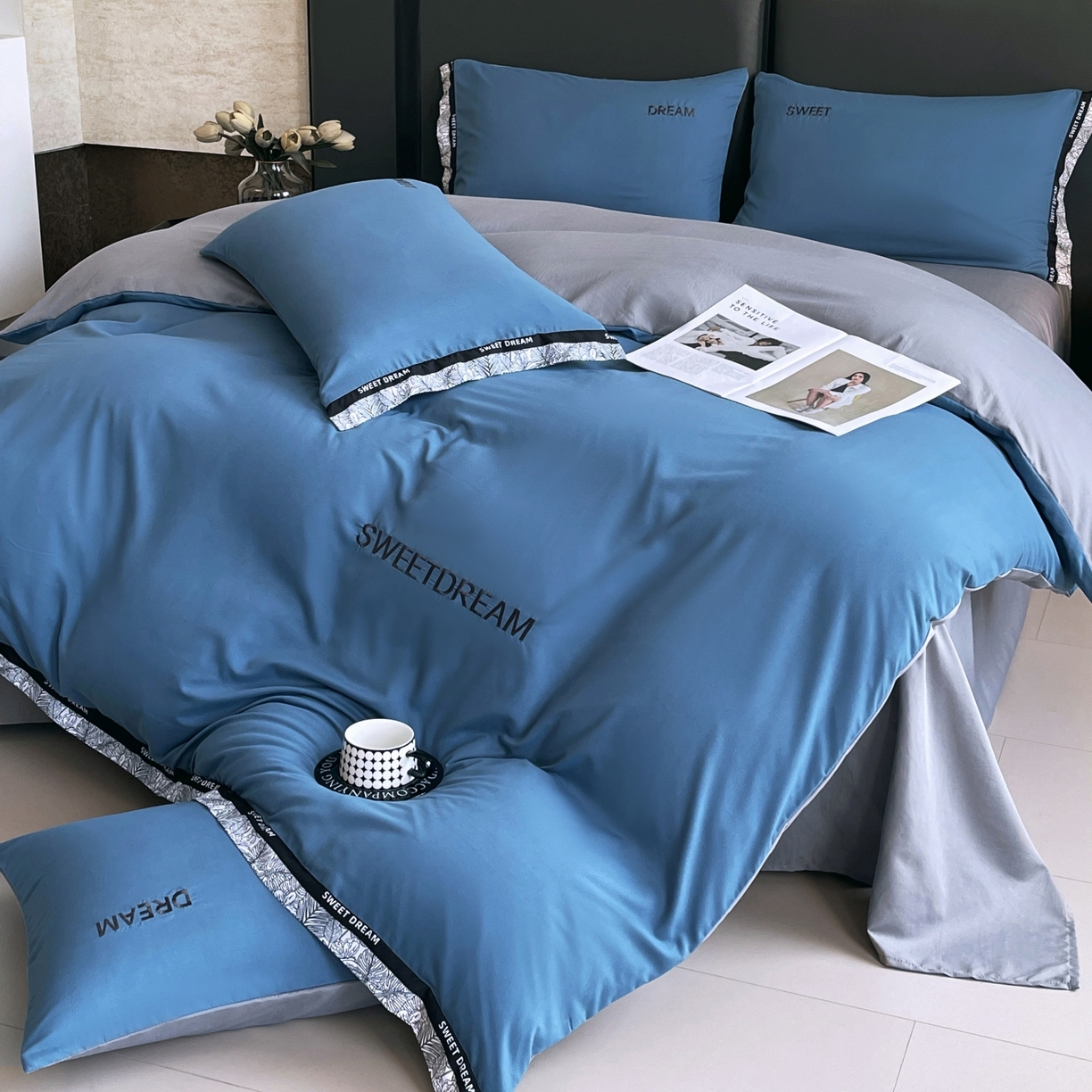 91家纺网 家纺一手货源 找家纺 大麦乐田 2025新款法式轻奢碳素刺绣磨毛四件套-北欧风情 北欧风情 宾利兰