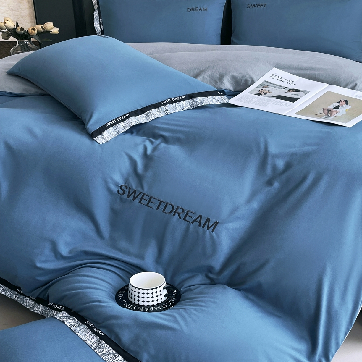 91家纺网 家纺一手货源 找家纺 大麦乐田 2025新款法式轻奢碳素刺绣磨毛四件套-北欧风情 北欧风情 宾利兰