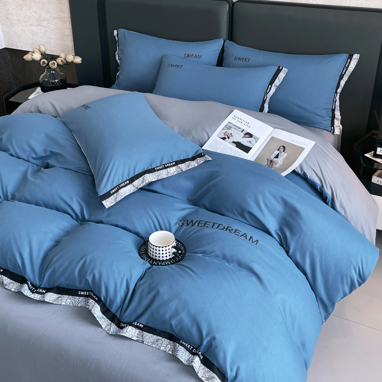 91家纺网 家纺一手货源 找家纺 大麦乐田 2025新款法式轻奢碳素刺绣磨毛四件套-北欧风情 北欧风情 宾利兰