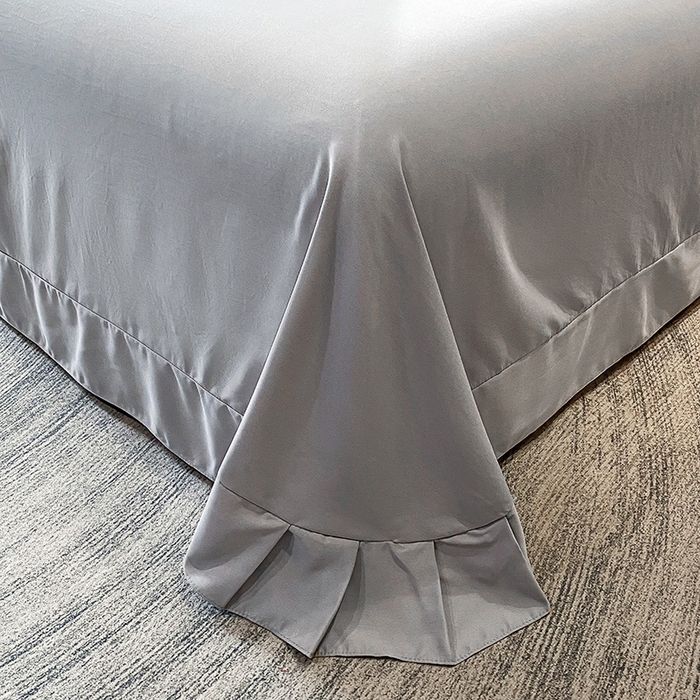 91家纺网 家纺一手货源 找家纺 大麦乐田 2025新款珍珠棉大版印花四件套 境涧-紫