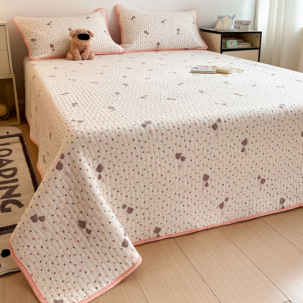 91家纺网 家纺一手货源 找家纺 （总）金梦拉家纺 2025新款A类加厚棉绒牛奶绒床盖系列三件套