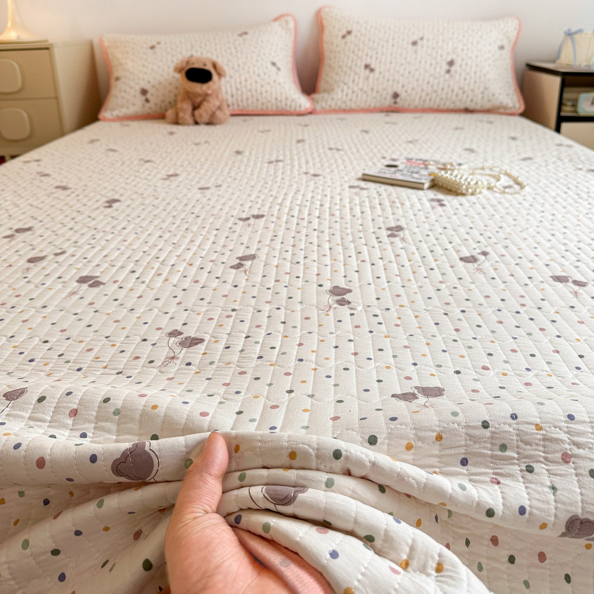 91家纺网 家纺一手货源 找家纺 （总）金梦拉家纺 2025新款A类加厚棉绒牛奶绒床盖系列三件套