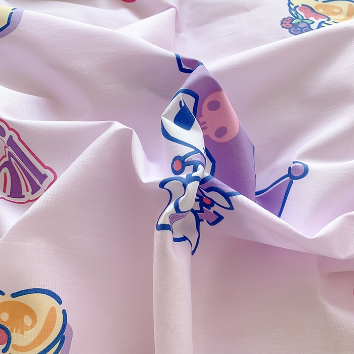 91家纺网 家纺一手货源 找家纺 玉元坊 2025新款全棉纯棉库洛米白花边款式四件套 甜甜库洛米【花边款】