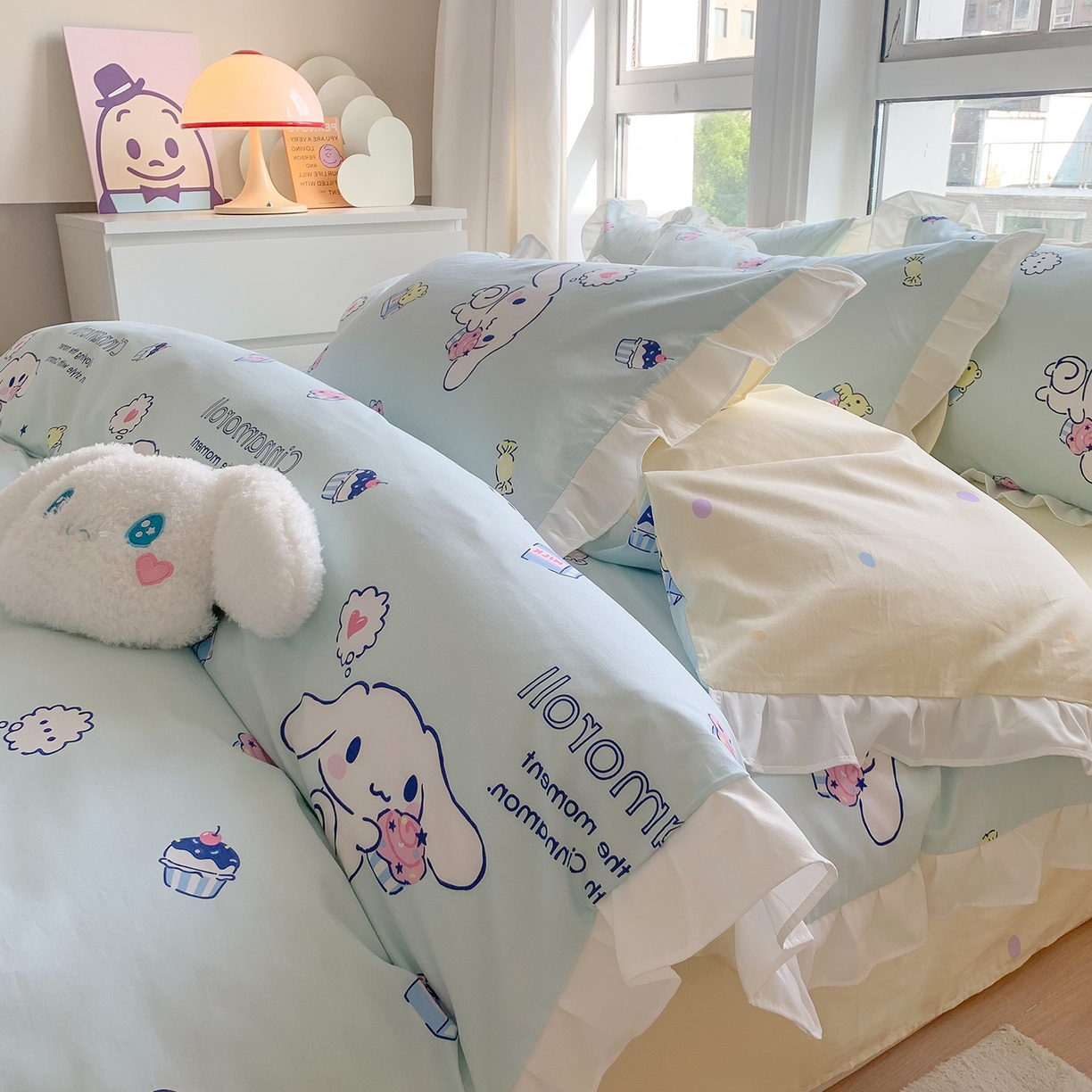 91家纺网 家纺一手货源 找家纺 （总）玉元坊 2025新款全棉纯棉玉桂狗白花边款式四件套