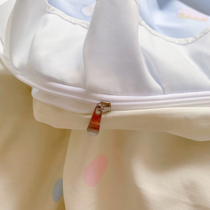 91家纺网 家纺一手货源 找家纺 玉元坊 2025新款全棉纯棉玉桂狗白花边款式四件套 云朵大耳狗【花边款】