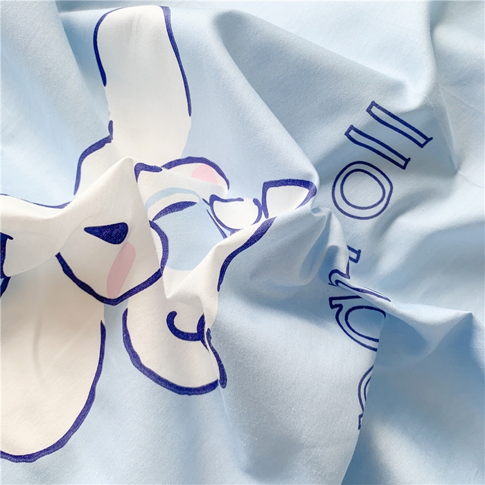 91家纺网 家纺一手货源 找家纺 玉元坊 2025新款全棉纯棉玉桂狗白花边款式四件套 甜品玉桂狗【花边款】