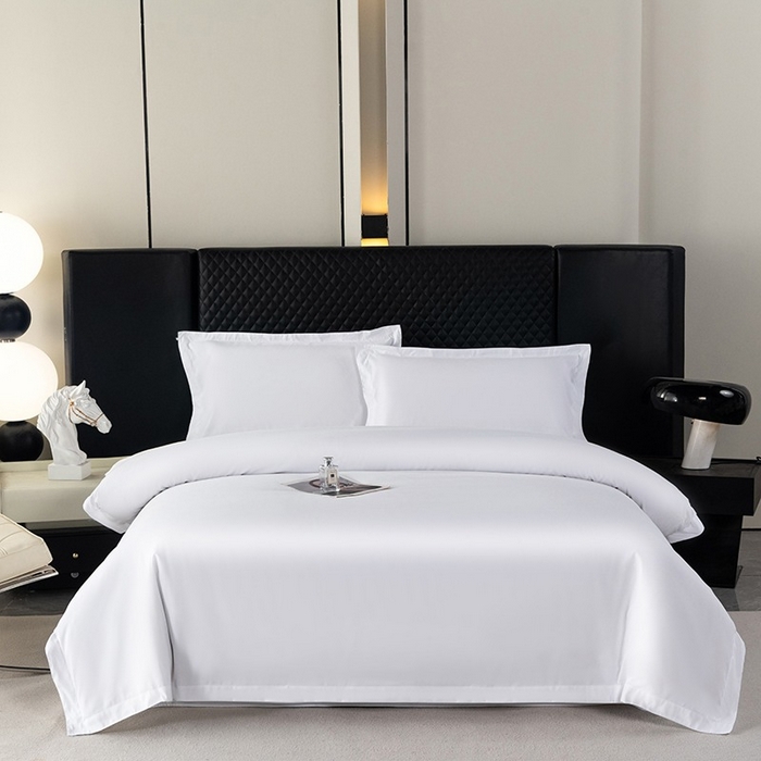 91家纺网 家纺一手货源 找家纺 （总）安力森/诚臻酒店用品 2025新款星级酒店布草同款白色150g磨毛四件套月子中心专用