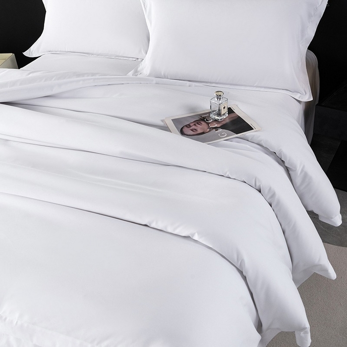 91家纺网 家纺一手货源 找家纺 （总）安力森/诚臻酒店用品 2025新款星级酒店布草同款白色150g磨毛四件套月子中心专用