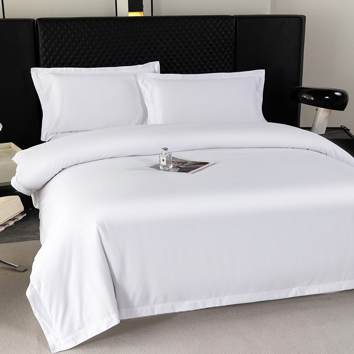 91家纺网 家纺一手货源 找家纺 （总）安力森/诚臻酒店用品 2025新款星级酒店布草同款白色150g磨毛四件套月子中心专用