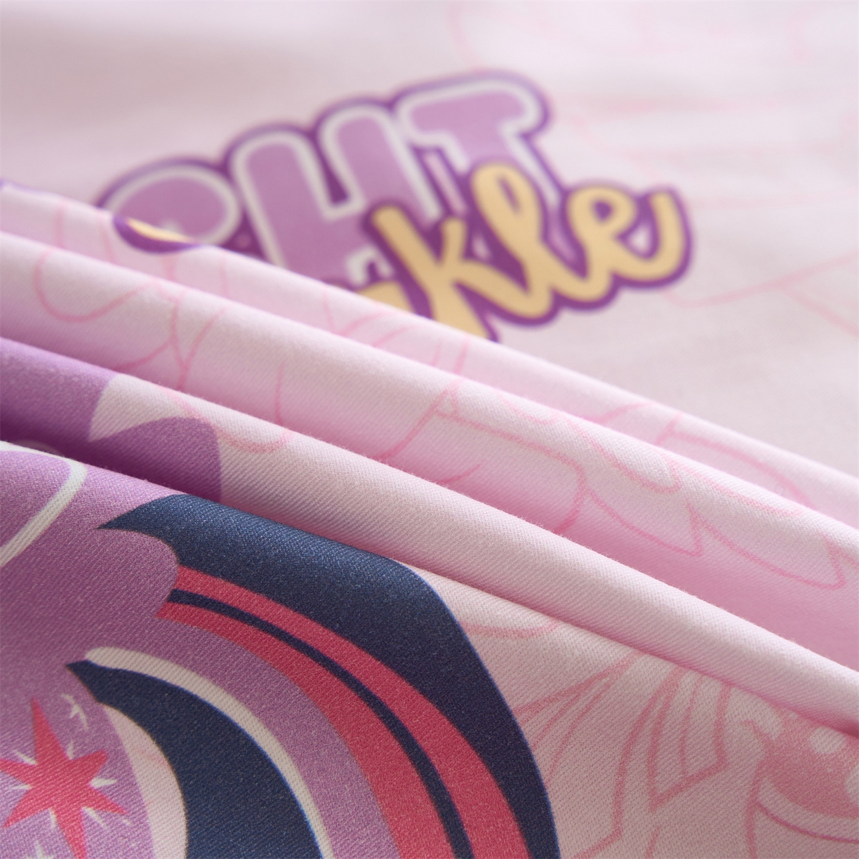 91家纺网 家纺一手货源 找家纺 （总）百利卡通（原迪士尼家纺） 2025新款小马宝莉全棉纯棉数码印花圆网四件套