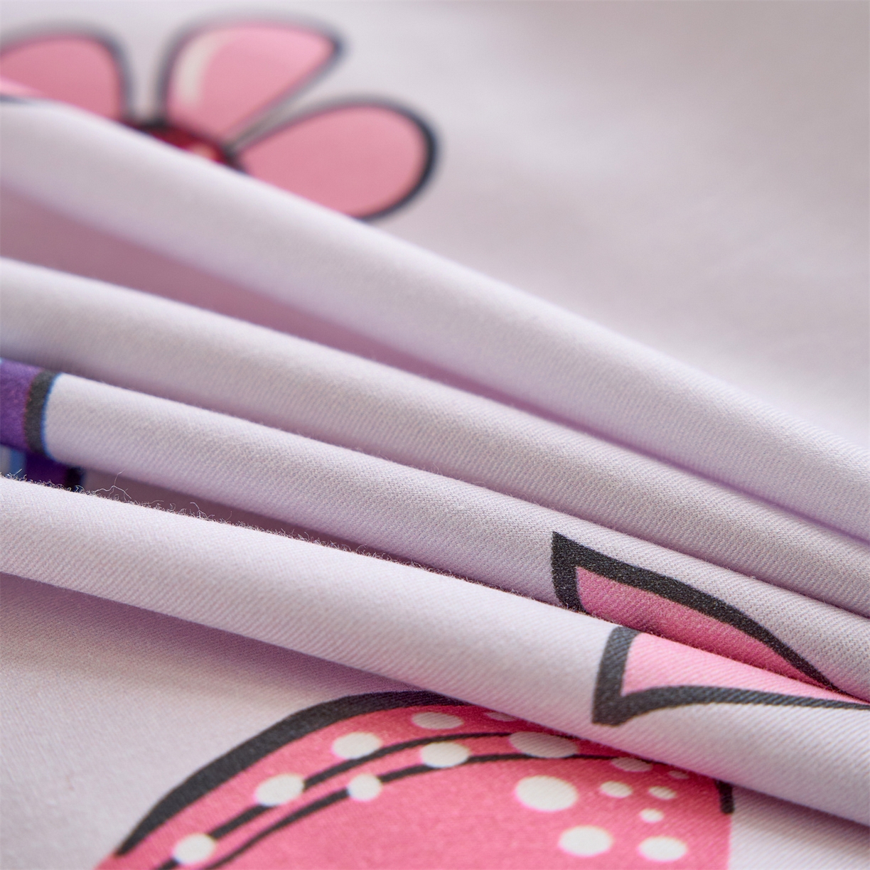 91家纺网 家纺一手货源 找家纺 百利卡通（原迪士尼家纺） 2025新款小马宝莉全棉纯棉数码印花圆网四件套 飞翔柔柔