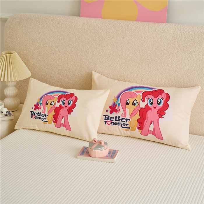 91家纺网 家纺一手货源 找家纺 （总）百利卡通（原迪士尼家纺） 2025新款小马宝莉全棉儿童枕枕头枕芯