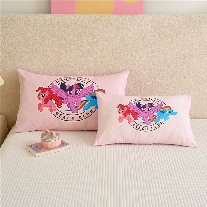 91家纺网 家纺一手货源 找家纺 （总）百利卡通（原迪士尼家纺） 2025新款小马宝莉全棉儿童枕枕头枕芯