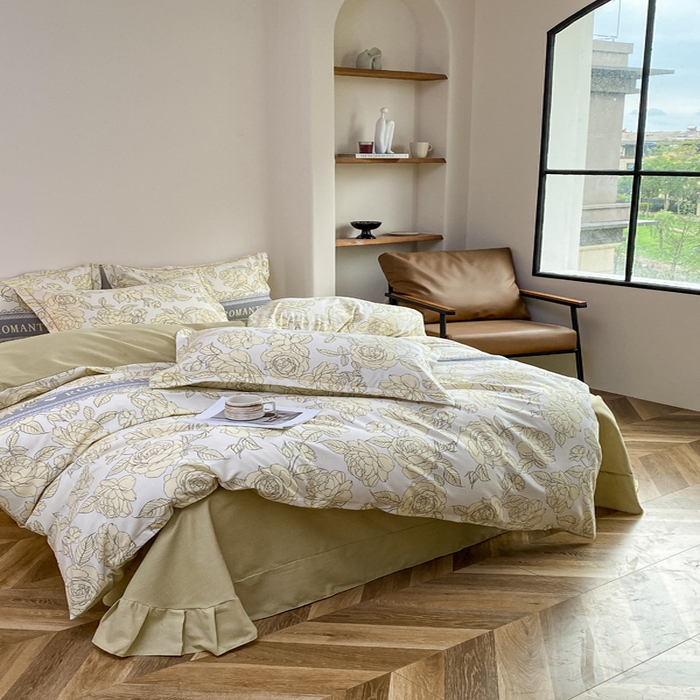 91家纺网 家纺一手货源 找家纺 大吉  2024新款加厚喷气全棉磨毛被套 初恋