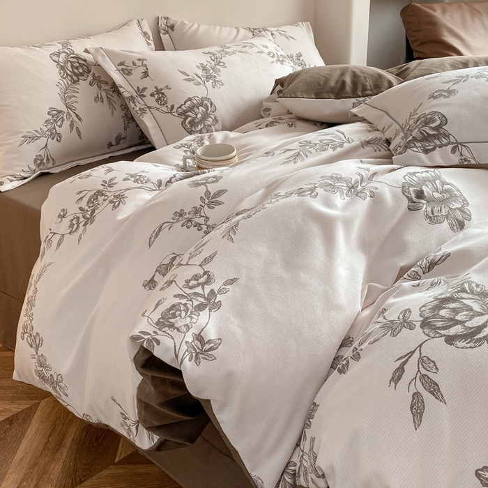 91家纺网 家纺一手货源 找家纺 大吉  2024新款加厚喷气全棉磨毛被套 如梦