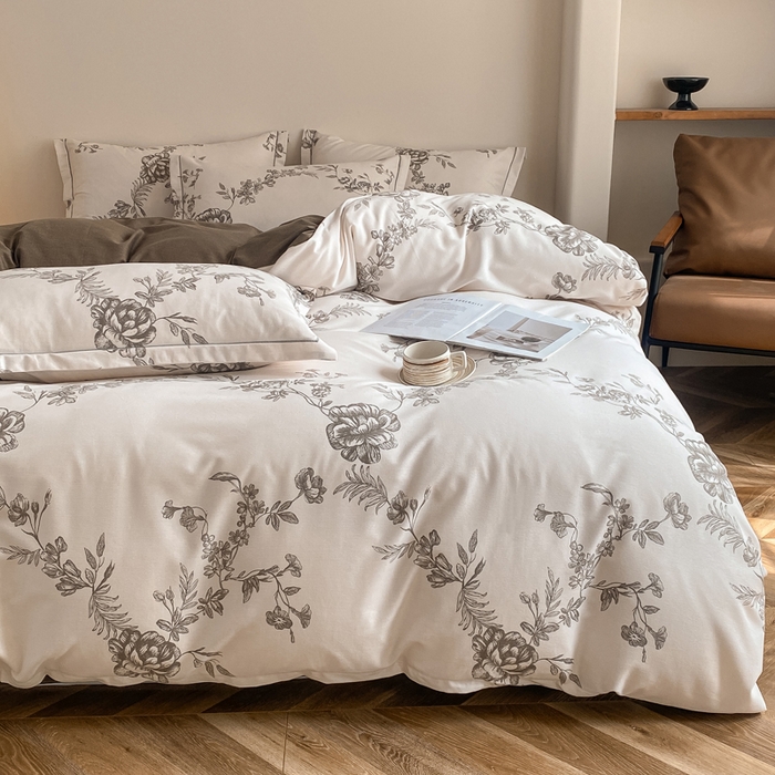 91家纺网 家纺一手货源 找家纺 大吉  2024新款加厚喷气全棉磨毛被套 如梦