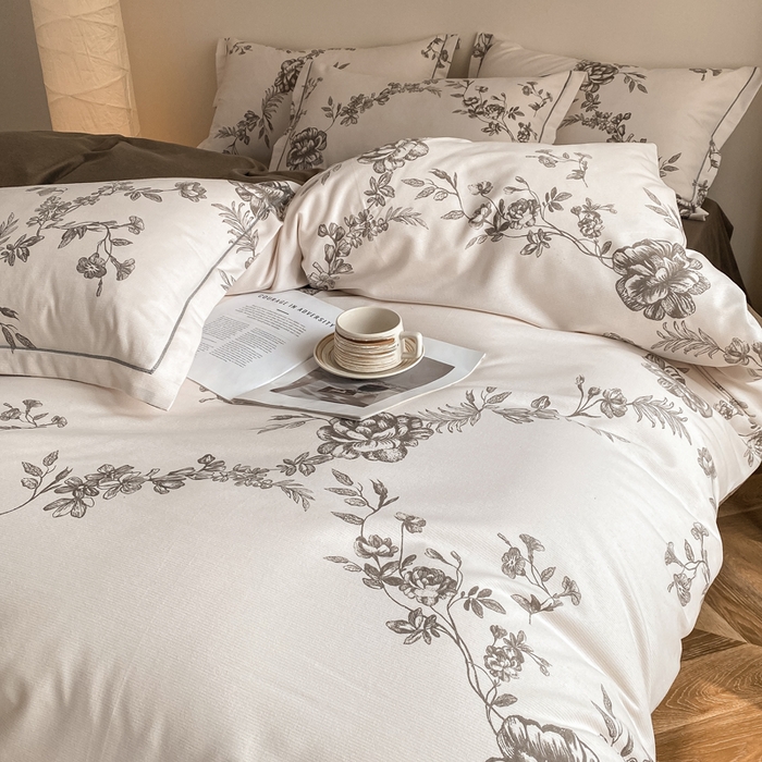 91家纺网 家纺一手货源 找家纺 大吉  2024新款加厚喷气全棉磨毛被套 如梦