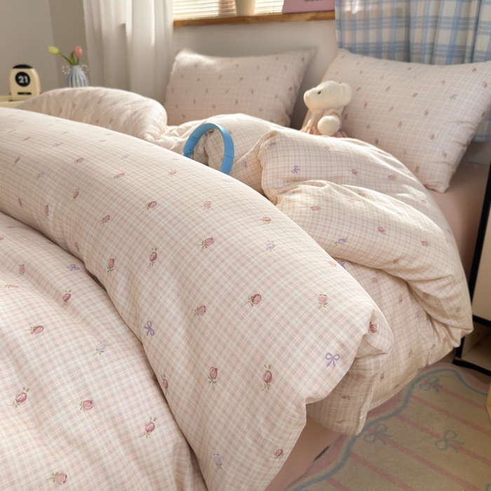 曼之夏 2025新款全棉纯棉双层印花四件套 玫瑰物语