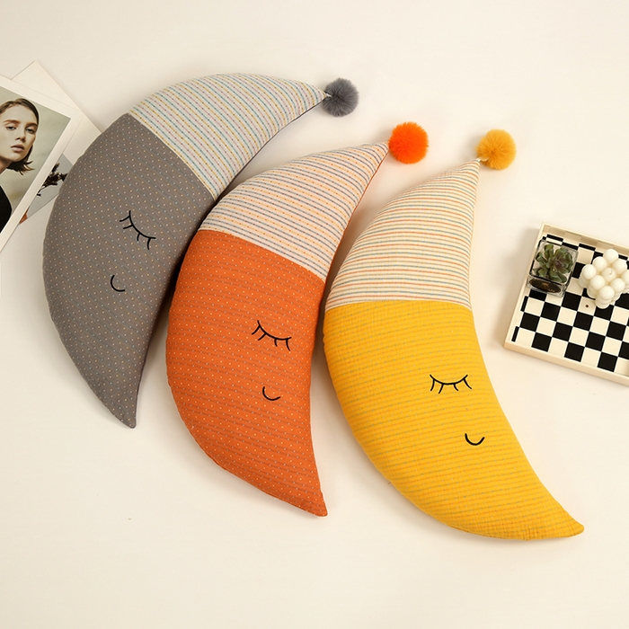 91家纺网 家纺一手货源 找家纺 （总）明星枕业 2024新款全棉双层纱荞麦枕月亮枕抱枕腰托枕单人午睡枕头可拆洗月牙小枕芯