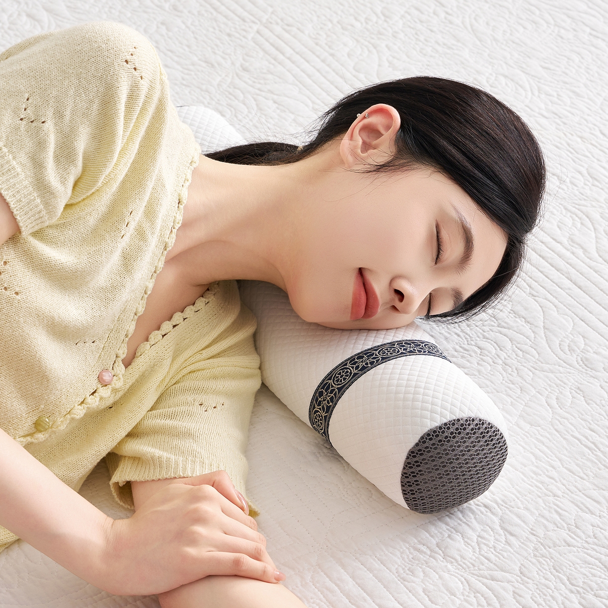 91家纺网 家纺一手货源 找家纺 （总）乐可 2025新款科技护颈圆柱枕枕头枕芯