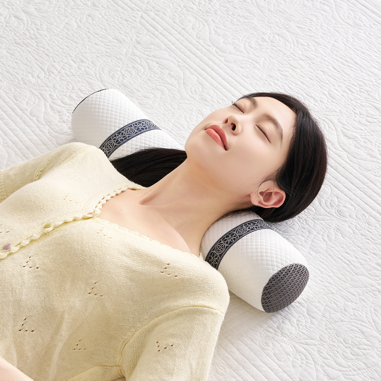 91家纺网 家纺一手货源 找家纺 （总）乐可 2025新款科技护颈圆柱枕枕头枕芯