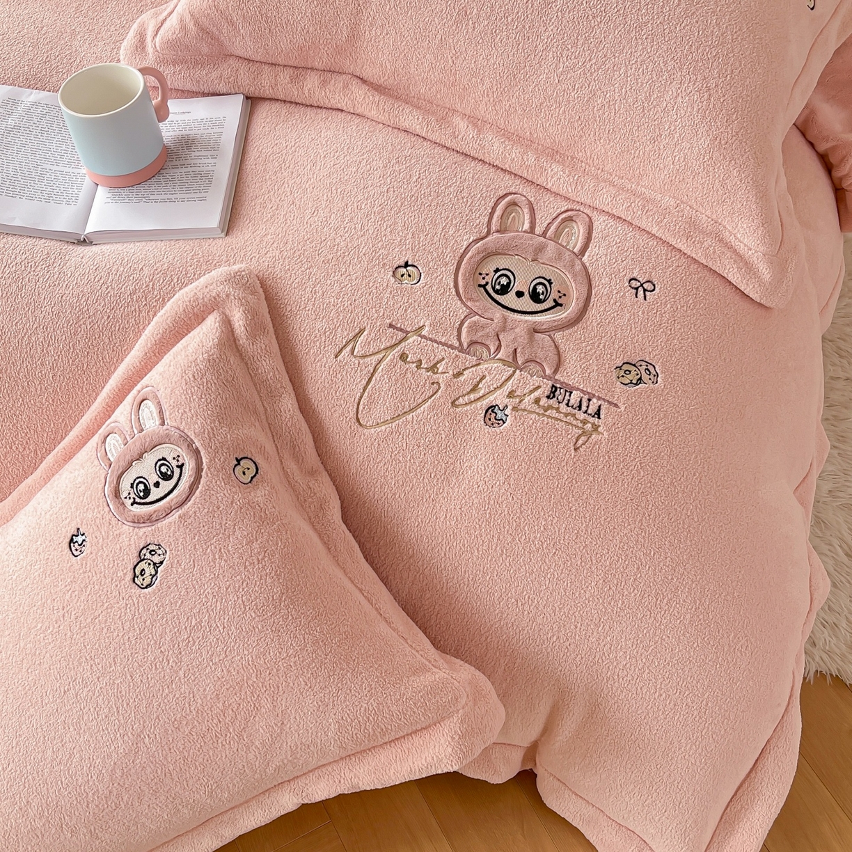 91家纺网 家纺一手货源 找家纺 （总）诺可 2025秋冬新款艾尼绒刺绣四件套-莱布布