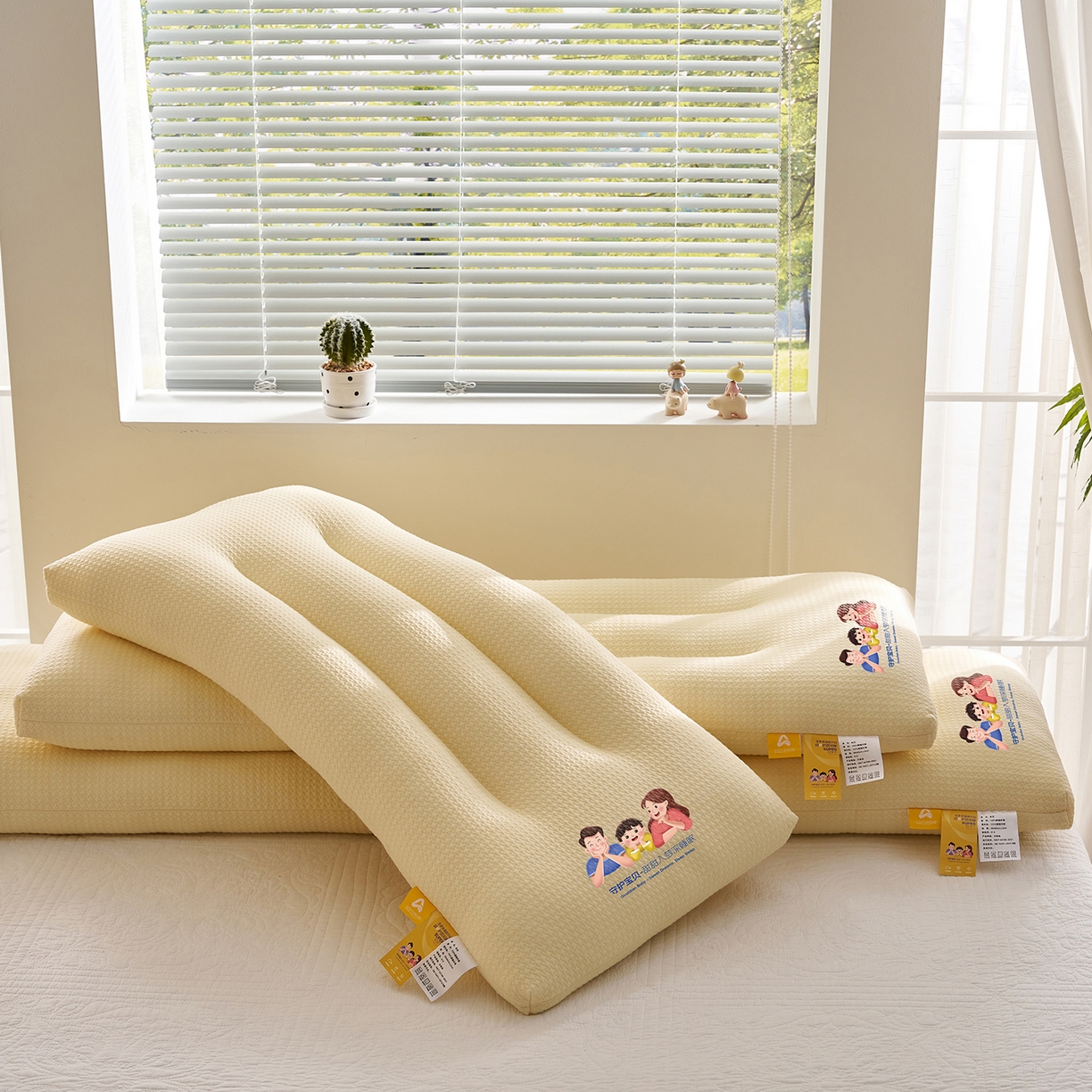 91家纺网 家纺一手货源 找家纺 （总）乐可 2025新款千鸟格双人长枕枕头枕芯