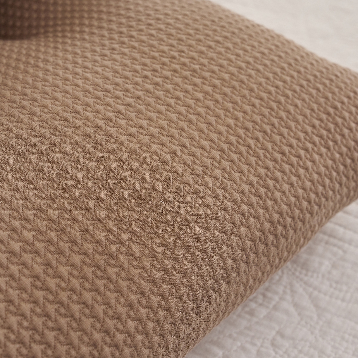 91家纺网 家纺一手货源 找家纺 乐可 2025新款千鸟格双人长枕枕头枕芯 千鸟格双人长枕-咖