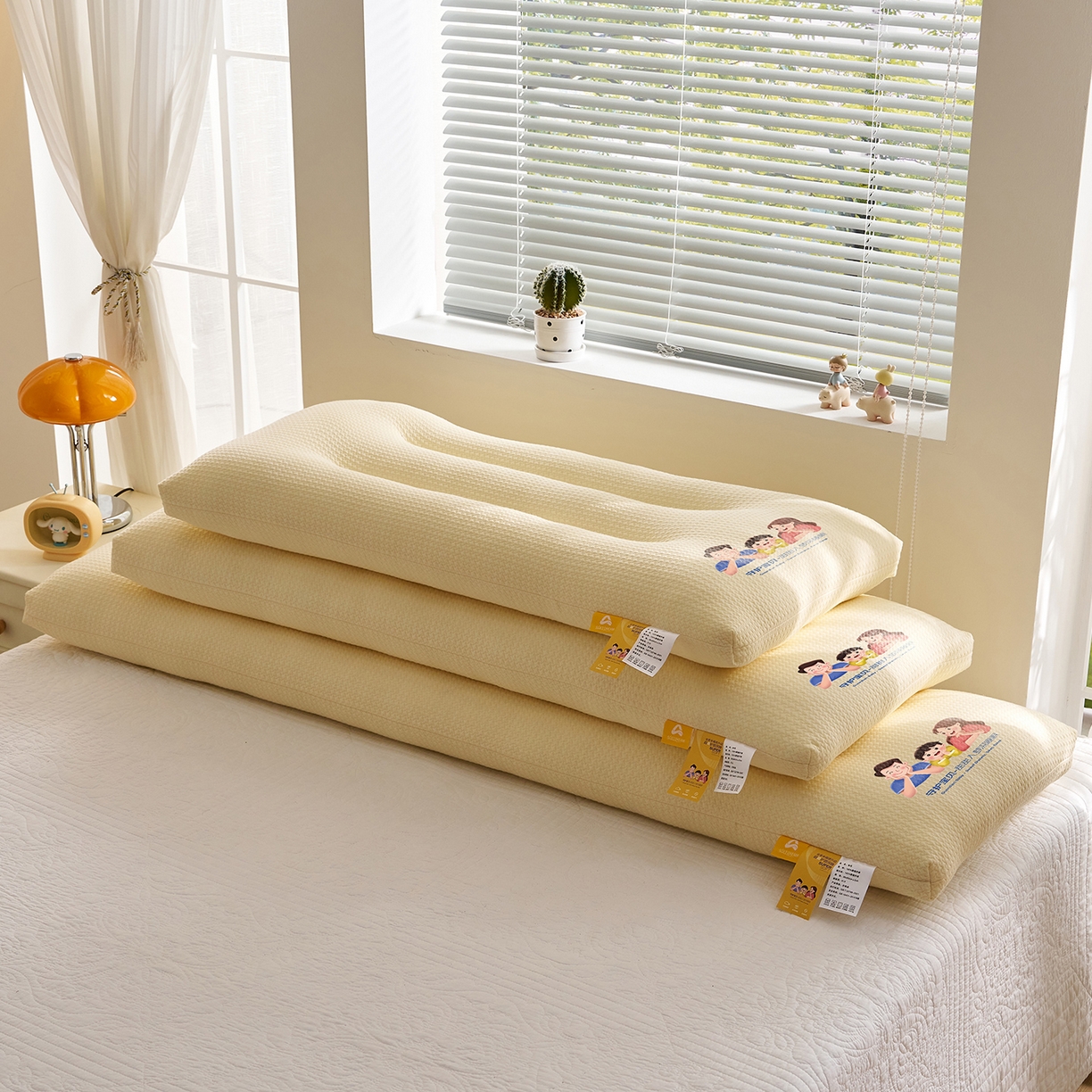 91家纺网 家纺一手货源 找家纺 （总）乐可 2025新款千鸟格双人长枕枕头枕芯