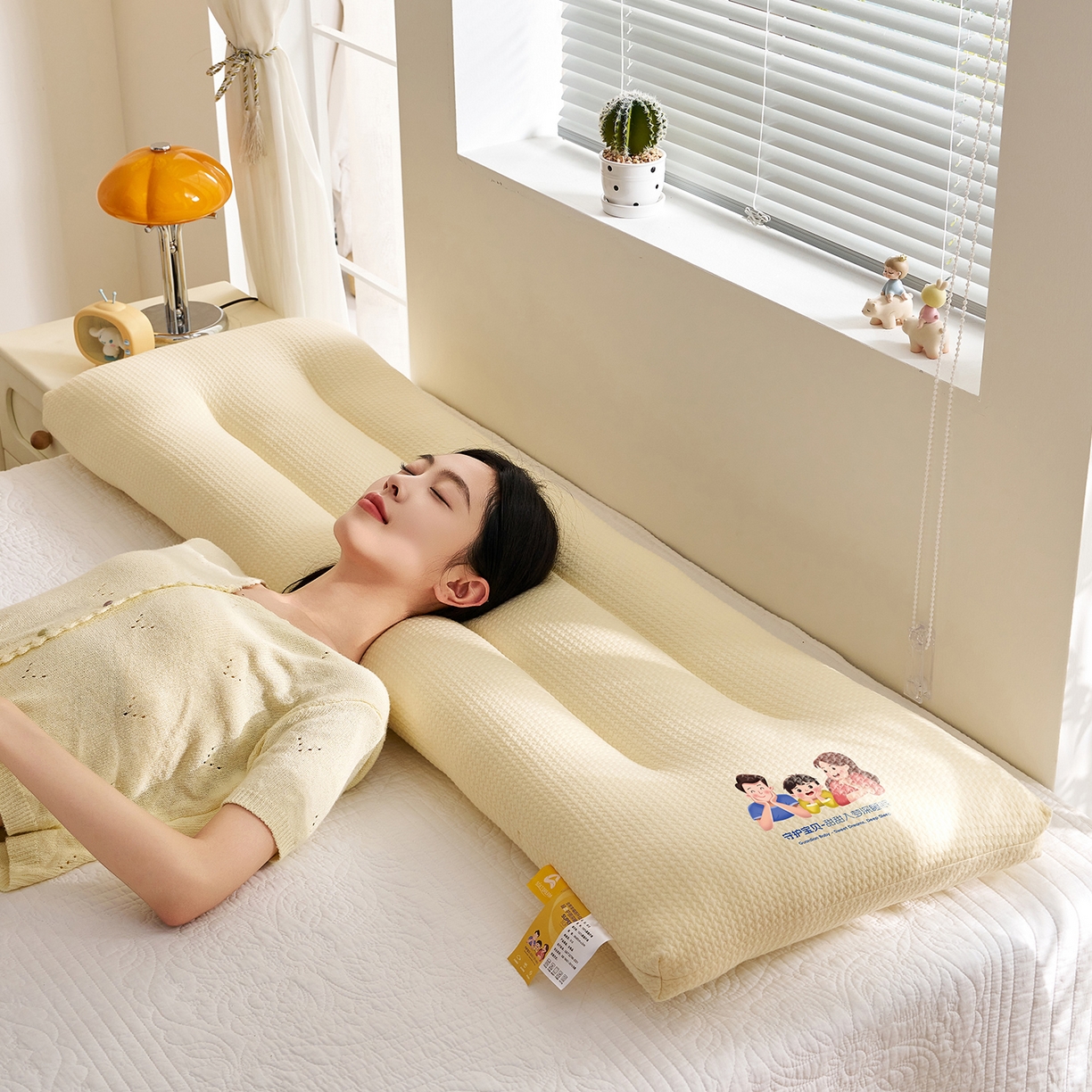 91家纺网 家纺一手货源 找家纺 （总）乐可 2025新款千鸟格双人长枕枕头枕芯