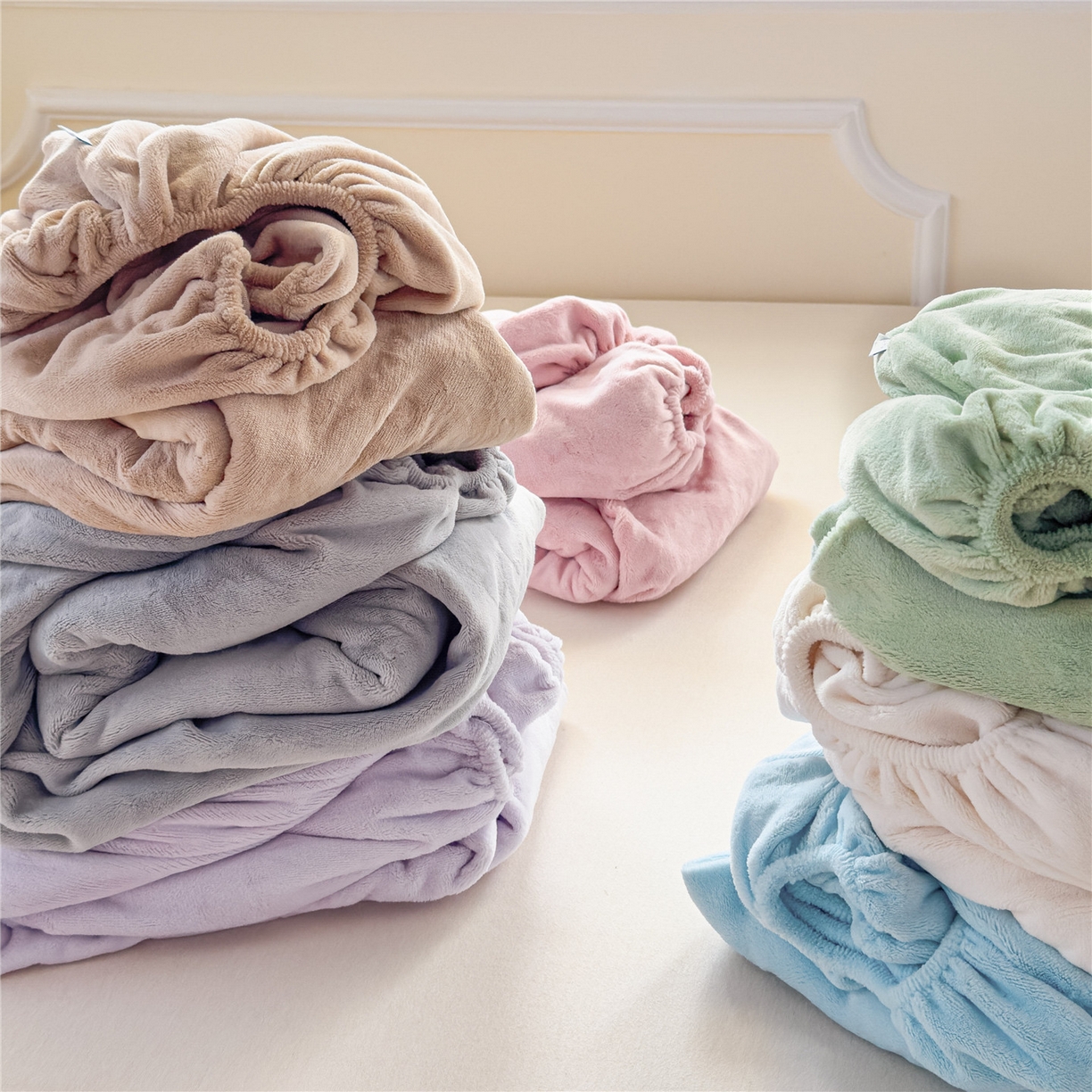 91家纺网 家纺一手货源 找家纺 （总）沐纯家居 2025新款250g全消光牛奶绒单床笠