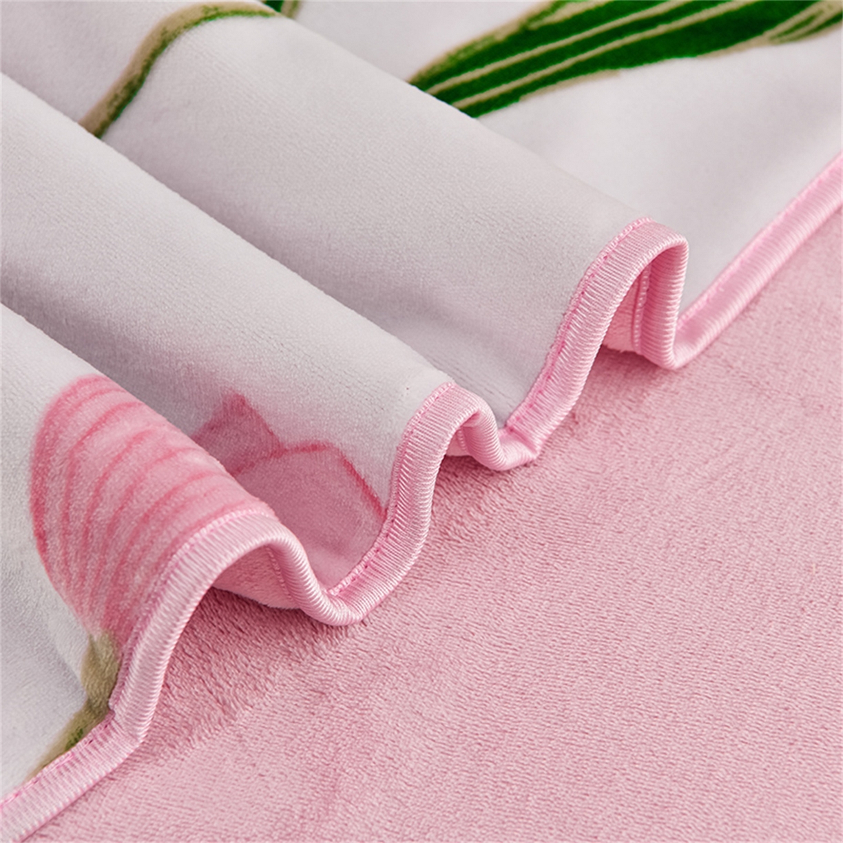 91家纺网 家纺一手货源 找家纺   玖琳家纺  2025新款220g保暖舒适牛奶绒床裙四件套 郁金香