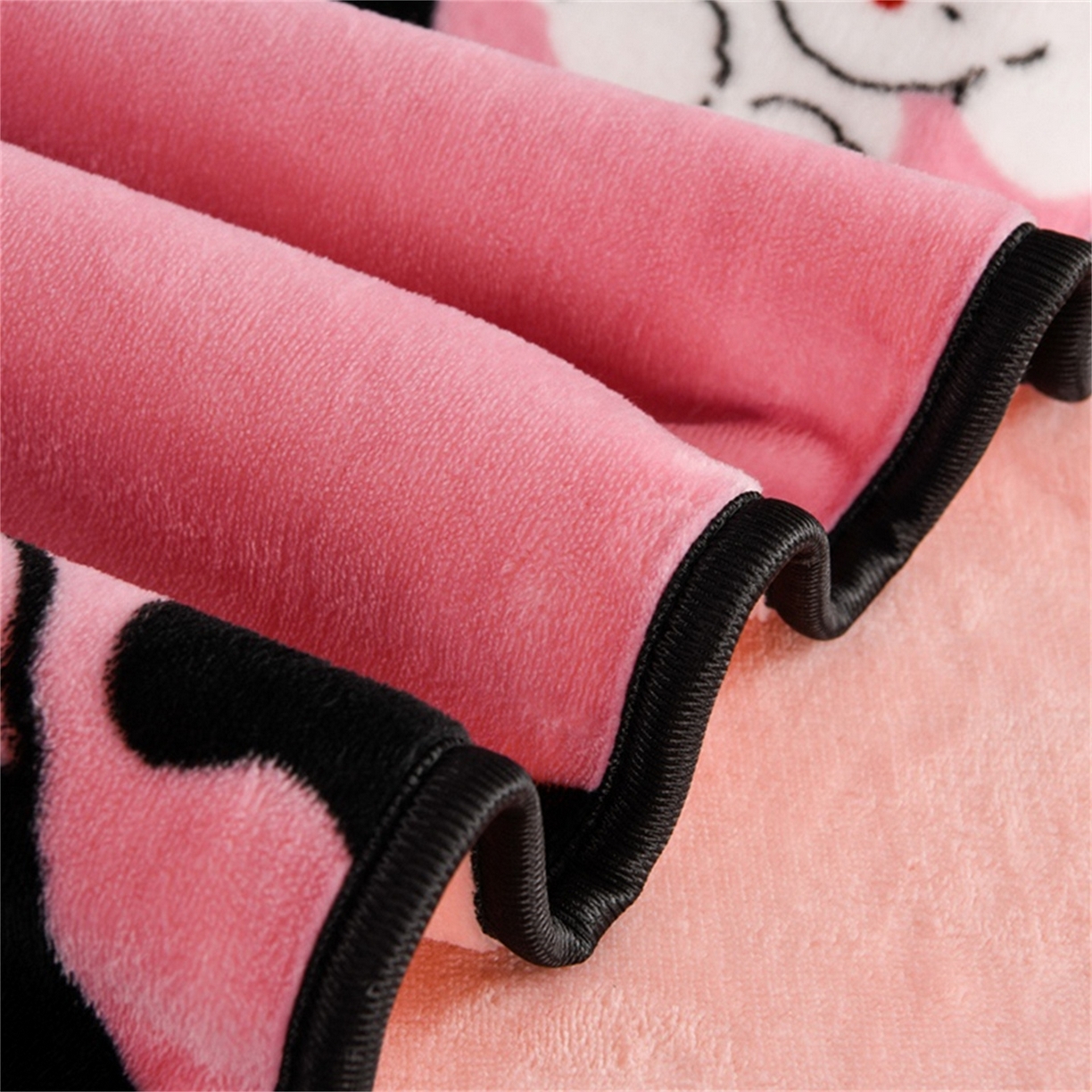 91家纺网 家纺一手货源 找家纺   玖琳家纺  2025新款220g保暖舒适牛奶绒床裙四件套 快乐时光