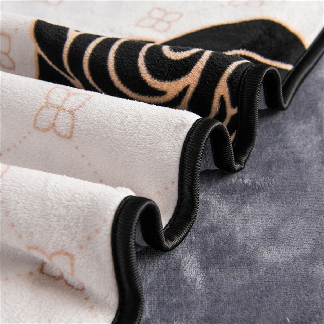 91家纺网 家纺一手货源 找家纺   玖琳家纺  2025新款220g保暖舒适牛奶绒床裙四件套 十里格桑