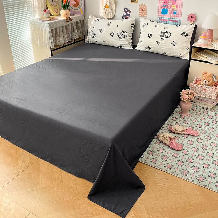 91家纺网 家纺一手货源 找家纺 梦卓家纺 2025新款超柔水洗棉印花双层纱卡通小清新四件套 宇宙太空人