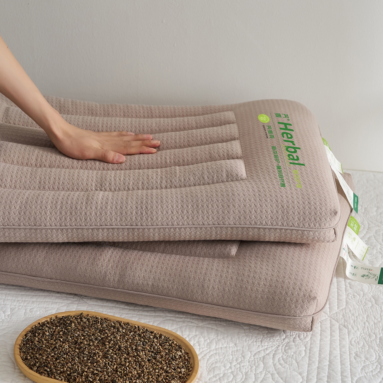 91家纺网 家纺一手货源 找家纺 （总）乐可 2025新款草本定型枕荞麦学生枕成人枕枕头枕芯