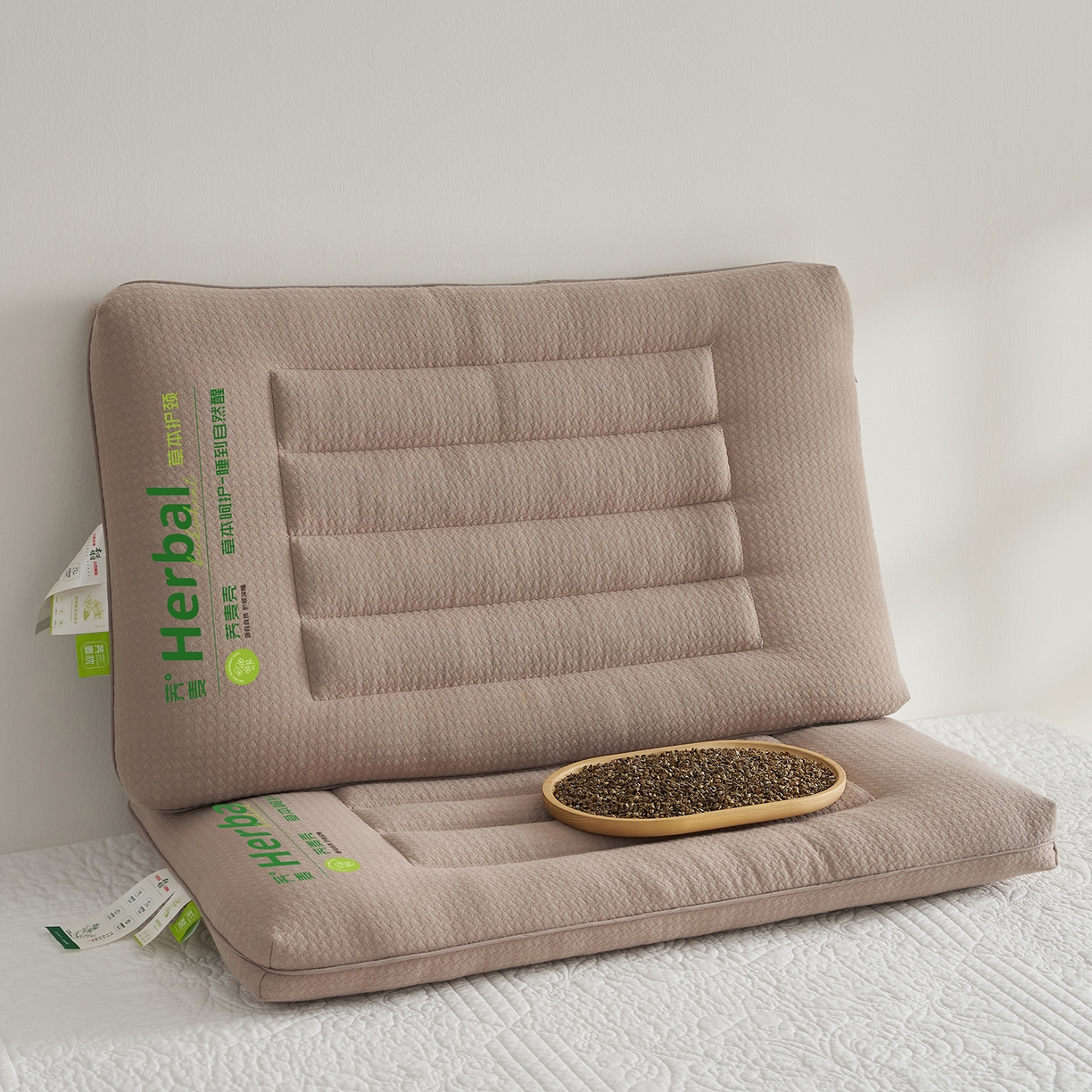 91家纺网 家纺一手货源 找家纺 （总）乐可 2025新款草本定型枕荞麦学生枕成人枕枕头枕芯