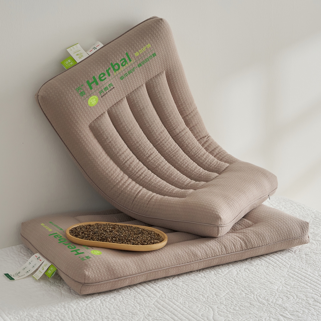 91家纺网 家纺一手货源 找家纺 （总）乐可 2025新款草本定型枕荞麦学生枕成人枕枕头枕芯