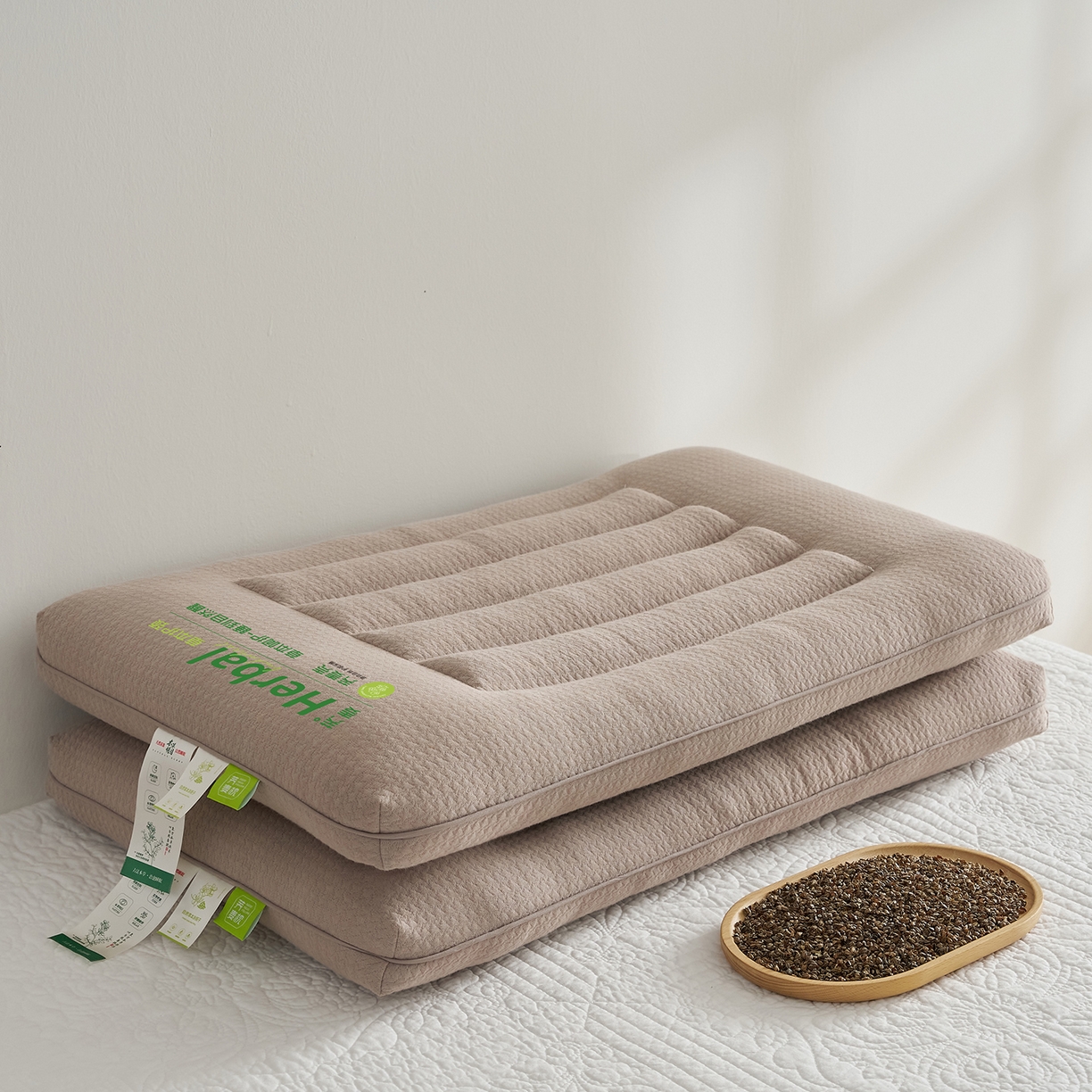 91家纺网 家纺一手货源 找家纺 （总）乐可 2025新款草本定型枕荞麦学生枕成人枕枕头枕芯