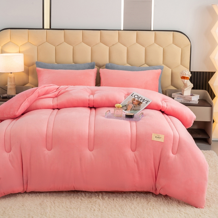 91家纺网 家纺一手货源 找家纺 （总）恋之巢 2024新款双面牛奶绒冬被