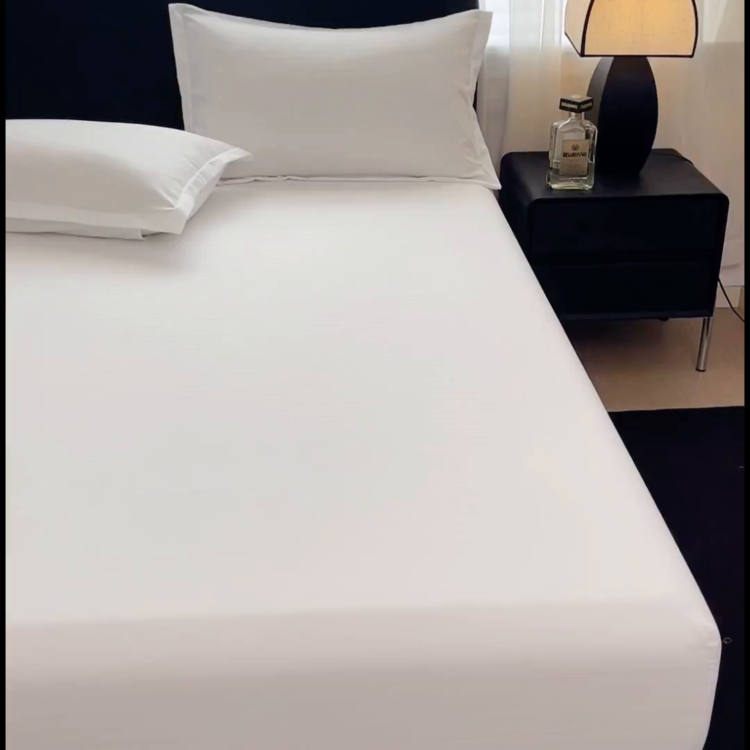 91家纺网 家纺一手货源 找家纺 （总）恬澳家纺 2025新款简约磨毛压花床笠外贸跨境电商亚马逊速卖通单床笠三件套欧美尺寸多多跨境平台TEMU SHEIN