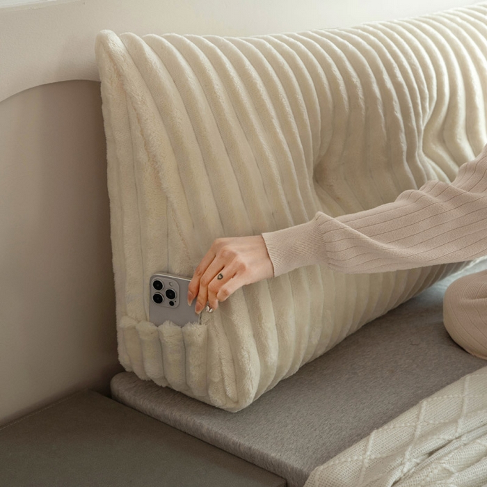 91家纺网 家纺一手货源 找家纺 （总）美达人 2025新款简约绒条三角靠背