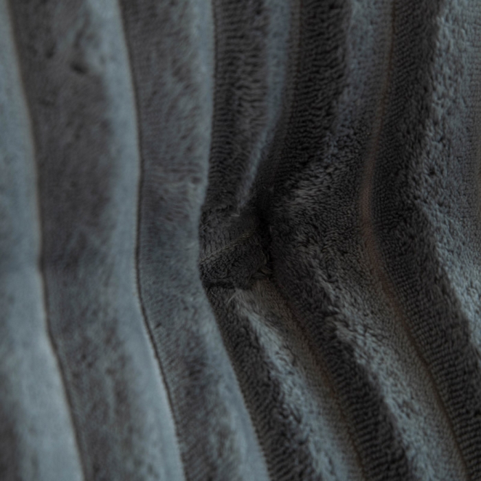 91家纺网 家纺一手货源 找家纺 美达人 2025新款简约绒条三角靠背 粗绒-灰色