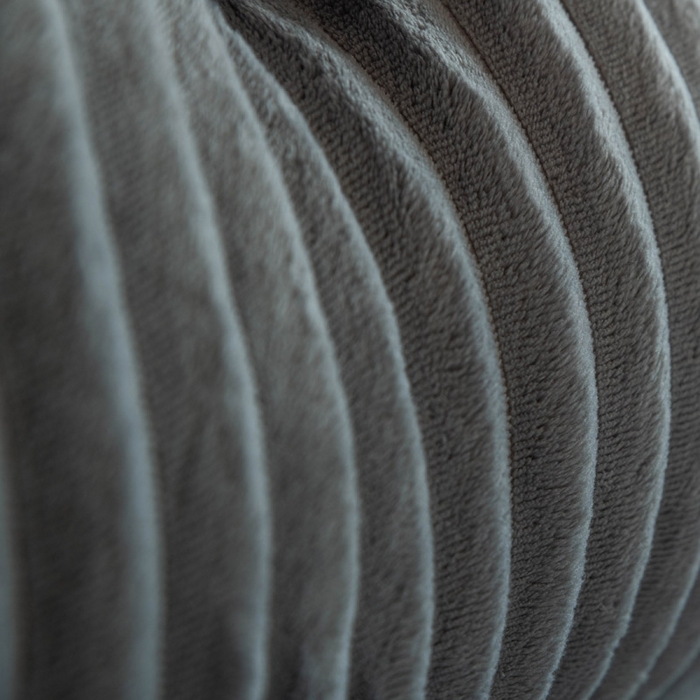 91家纺网 家纺一手货源 找家纺 美达人 2025新款简约绒条三角靠背 粗绒-灰色